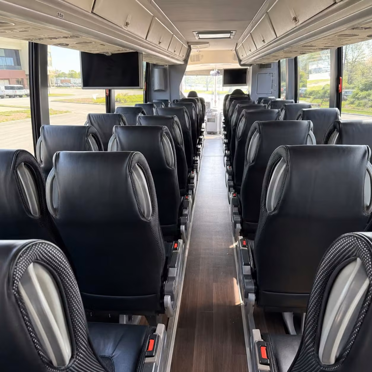charter bus shuttles for iowa army national guard personnel in iowa city