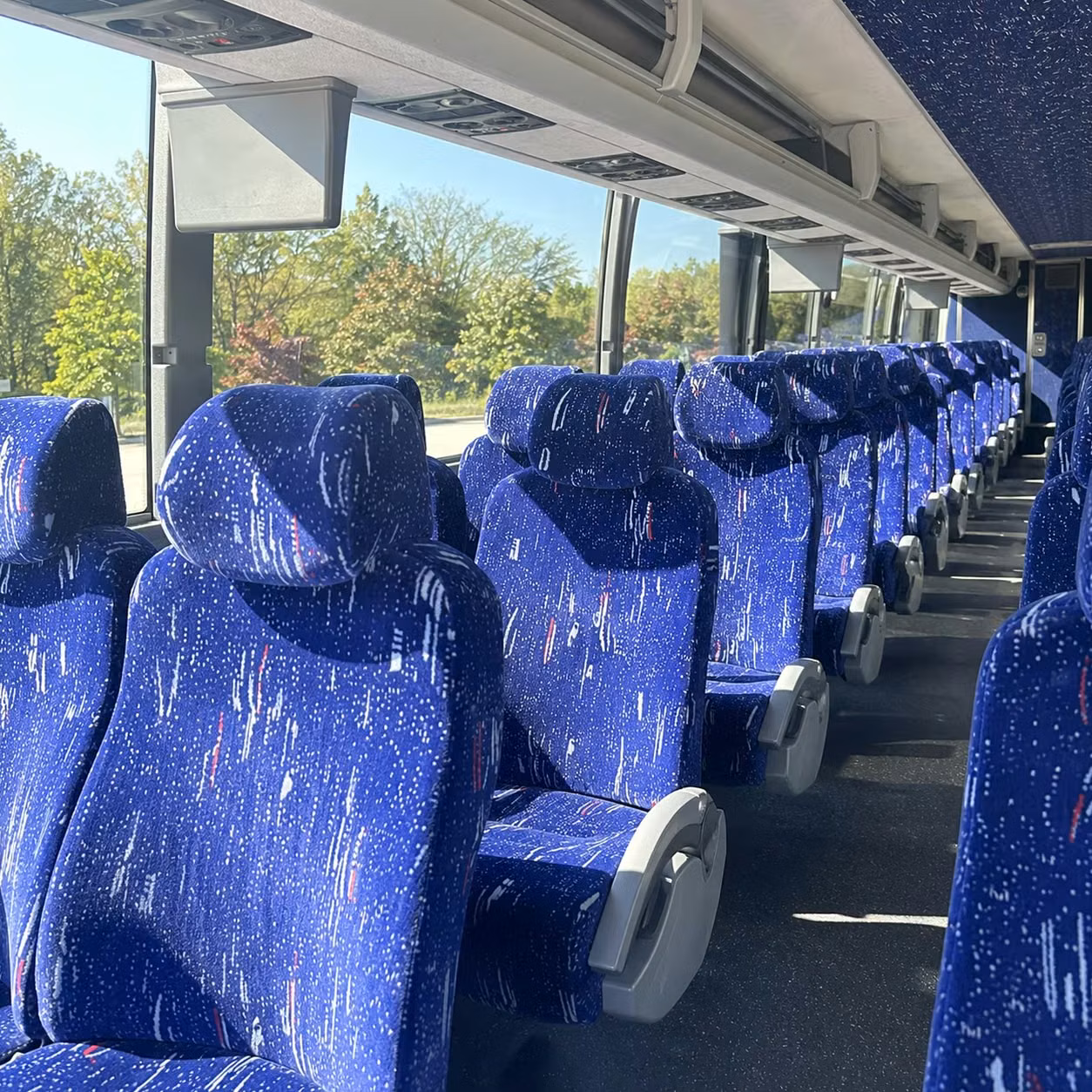 iowa city charter bus interior