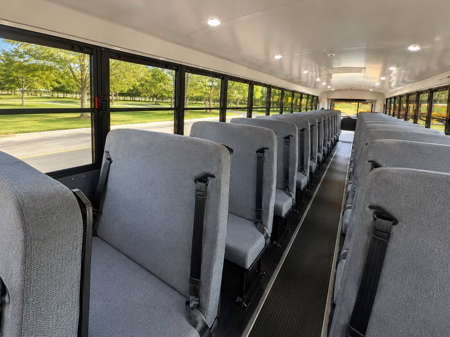 school bus inside